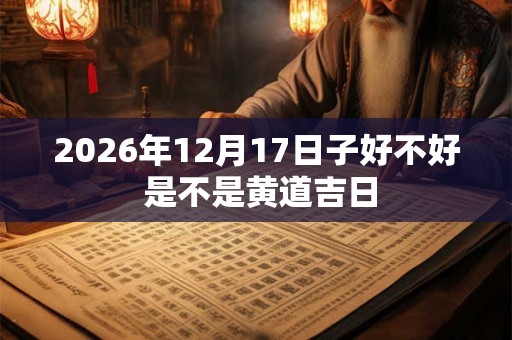 2026年12月17日子好不好 是不是黄道吉日