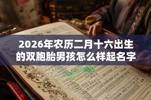 2026年农历二月十六出生的双胞胎男孩怎么样起名字，五行属什么