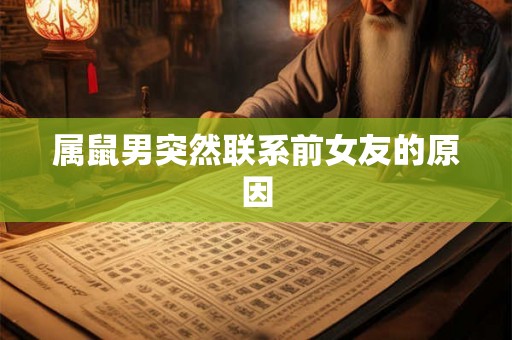 属鼠男突然联系前女友的原因