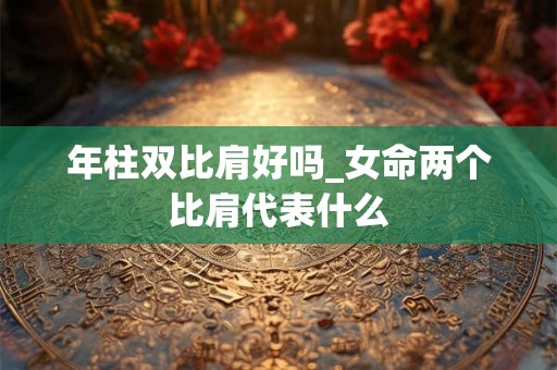 年柱双比肩好吗_女命两个比肩代表什么