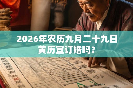 2026年农历九月二十九日黄历宜订婚吗？