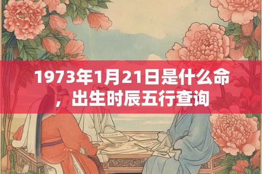 1973年1月21日是什么命，出生时辰五行查询