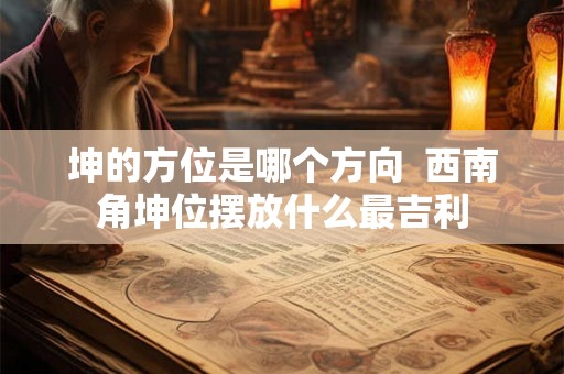 坤的方位是哪个方向  西南角坤位摆放什么最吉利