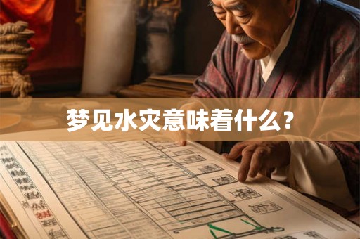 梦见水灾意味着什么？