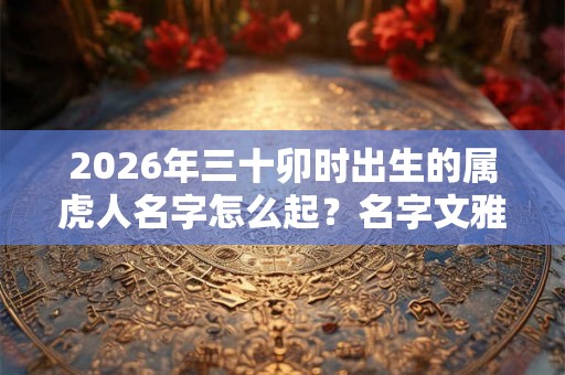 2026年三十卯时出生的属虎人名字怎么起？名字文雅有寓意