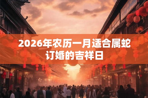 2026年农历一月适合属蛇订婚的吉祥日