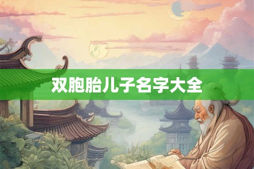 双胞胎儿子名字大全