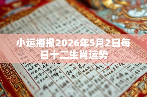 小运播报2026年5月2日每日十二生肖运势 小运播报2026年5月2日每日十二生肖运势