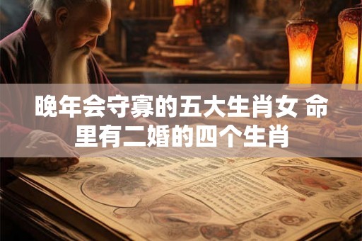 晚年会守寡的五大生肖女 命里有二婚的四个生肖