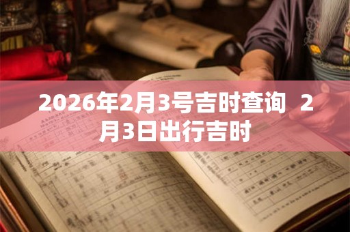 2026年2月3号吉时查询 2月3日出行吉时 2026年2月3号吉时查询 2月3日出行吉时