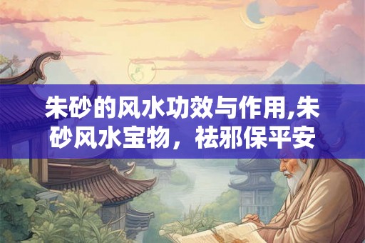 朱砂的风水功效与作用,朱砂风水宝物，祛邪保平安