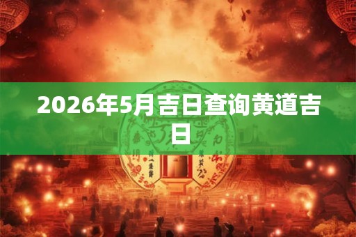 2026年5月吉日查询黄道吉日