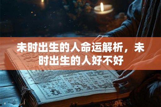 未时出生的人命运解析，未时出生的人好不好