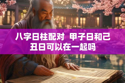 八字日柱配对  甲子日和己丑日可以在一起吗