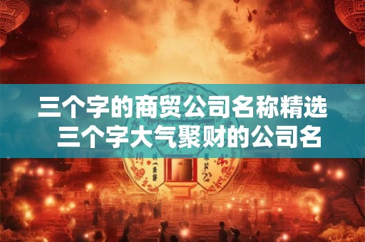 三个字的商贸公司名称精选  三个字大气聚财的公司名称