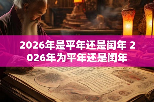 2026年是平年还是闰年 2026年为平年还是闰年