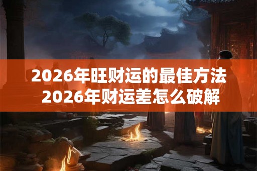 2026年旺财运的最佳方法 2026年财运差怎么破解