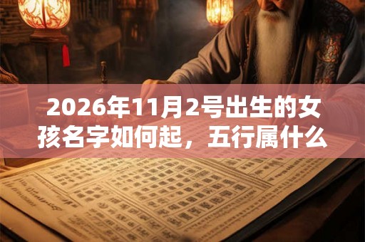 2026年11月2号出生的女孩名字如何起，五行属什么