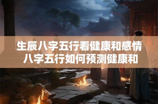 生辰八字五行看健康和感情 八字五行如何预测健康和感情