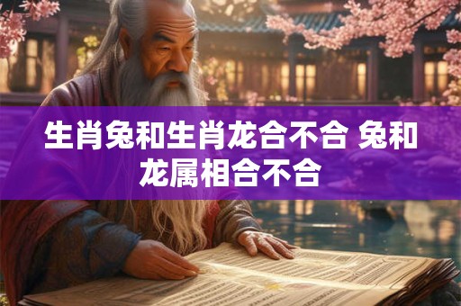生肖兔和生肖龙合不合 兔和龙属相合不合