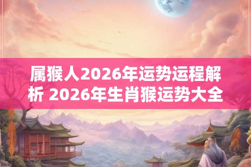 属猴人2026年运势运程解析 2026年生肖猴运势大全 属猴人2026年运势运程解析 2026年生肖猴运势大全