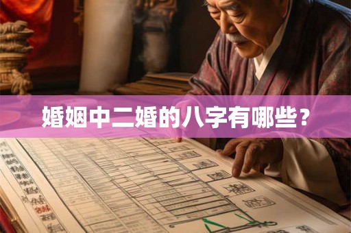 婚姻中二婚的八字有哪些? 婚姻中二婚的八字有哪些?