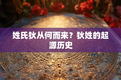姓氏狄从何而来？狄姓的起源历史