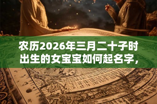 农历2026年三月二十子时出生的女宝宝如何起名字，五行属什么