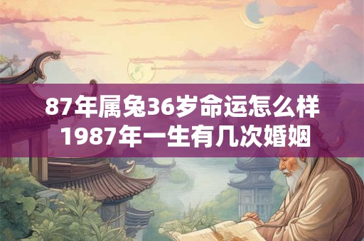 87年属兔36岁命运怎么样 1987年一生有几次婚姻 87年属兔36岁命运怎么样 1987年一生有几次婚姻