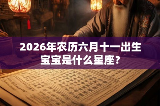 2026年农历六月十一出生宝宝是什么星座？