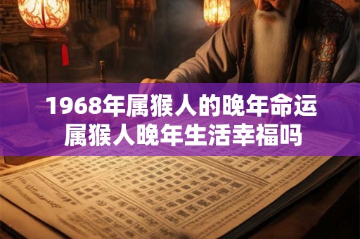 1968年属猴人的晚年命运 属猴人晚年生活幸福吗 1968年属猴人的晚年命运 属猴人晚年生活幸福吗