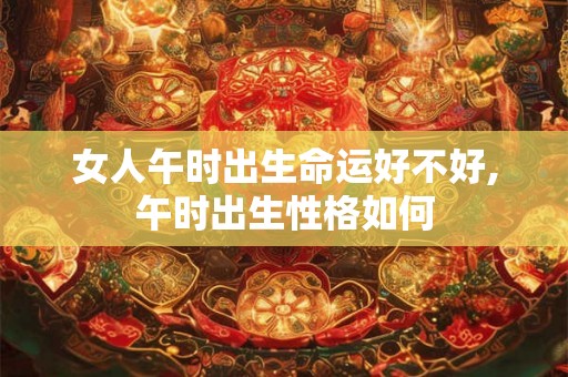 女人午时出生命运好不好,午时出生性格如何 女人午时出生命运好不好,午时出生性格如何