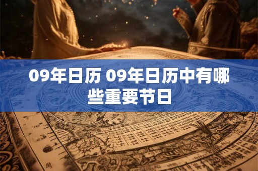 09年日历 09年日历中有哪些重要节日