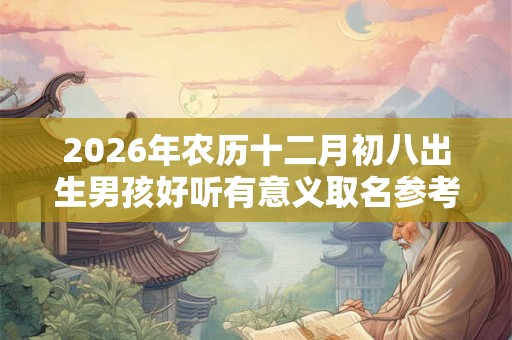 2026年农历十二月初八出生男孩好听有意义取名参考