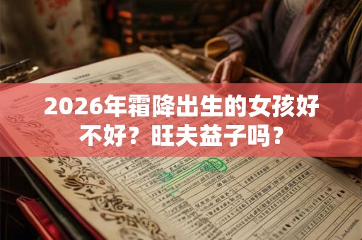 2026年霜降出生的女孩好不好？旺夫益子吗？