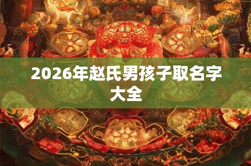 2026年赵氏男孩子取名字大全