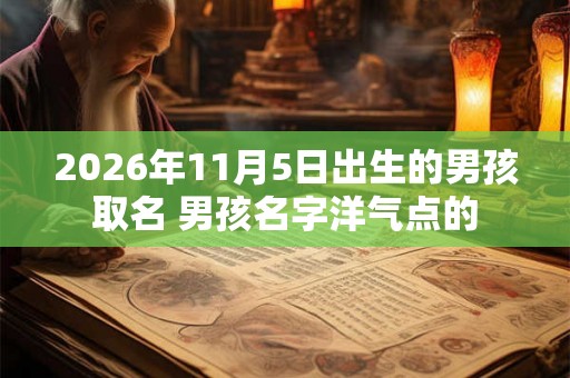 2026年11月5日出生的男孩取名 男孩名字洋气点的