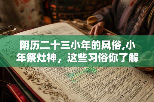阴历二十三小年的风俗,小年祭灶神，这些习俗你了解吗？