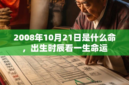 2008年10月21日是什么命，出生时辰看一生命运