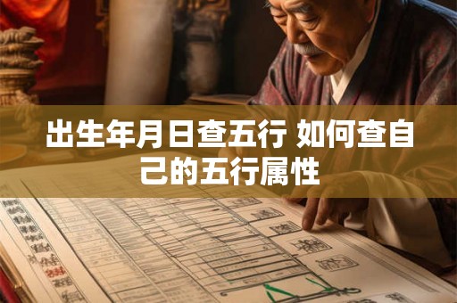 出生年月日查五行 如何查自己的五行属性