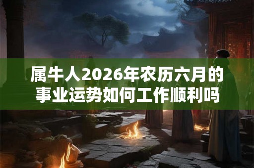 属牛人2026年农历六月的事业运势如何工作顺利吗 属牛人2026年农历六月的事业运势如何工作顺利吗