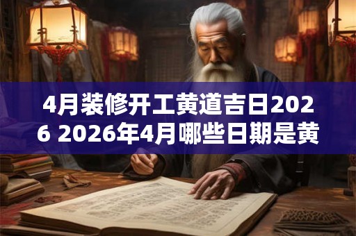4月装修开工黄道吉日2026 2026年4月哪些日期是黄道吉日适合进行装修开工
