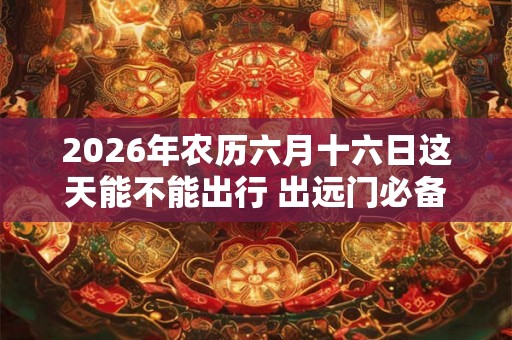 2026年农历六月十六日这天能不能出行 出远门必备物品