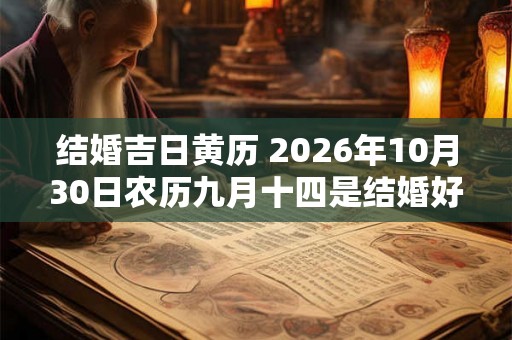 结婚吉日黄历 2026年10月30日农历九月十四是结婚好日子吗