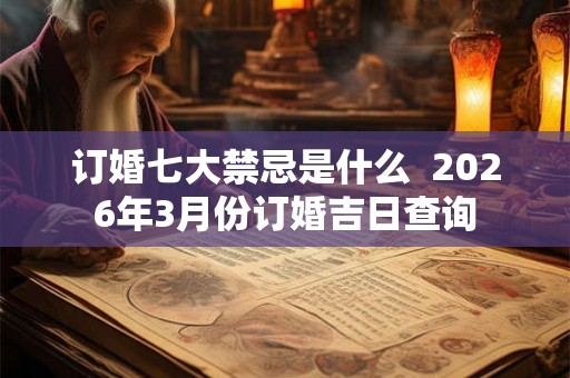 订婚七大禁忌是什么  2026年3月份订婚吉日查询