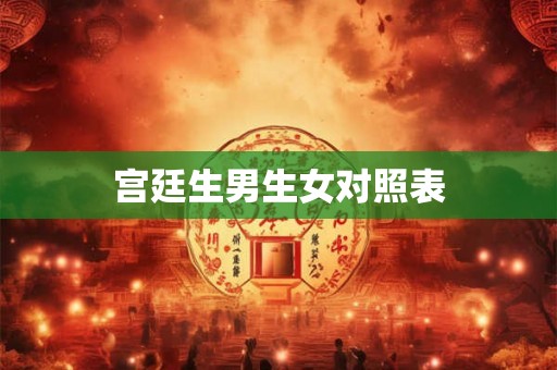 宫廷生男生女对照表 宫廷生男生女对照表