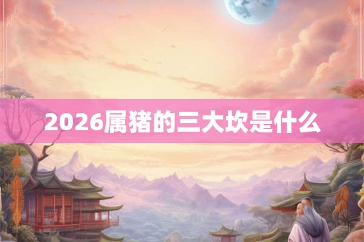 2026属猪的三大坎是什么