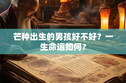 芒种出生的男孩好不好？一生命运如何？
