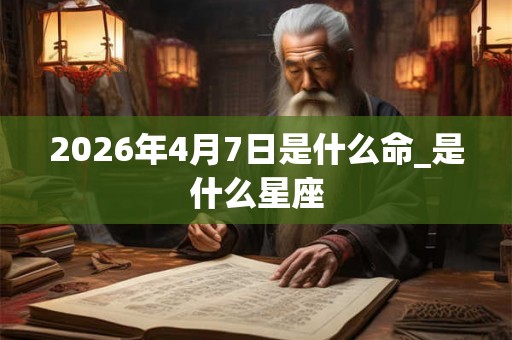 2026年4月7日是什么命_是什么星座 2026年4月7日是什么命_是什么星座