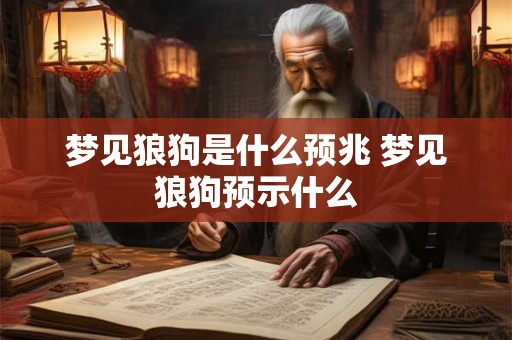 梦见狼狗是什么预兆 梦见狼狗预示什么